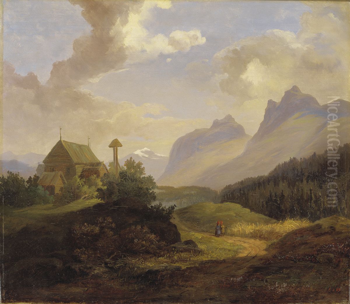 Scenery from Kvikkjokk Oil Painting by Carl XV of Sweden
