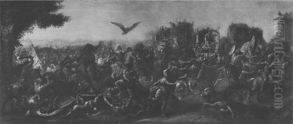 Alexander's Victory over Darius Oil Painting by Charles Le Brun