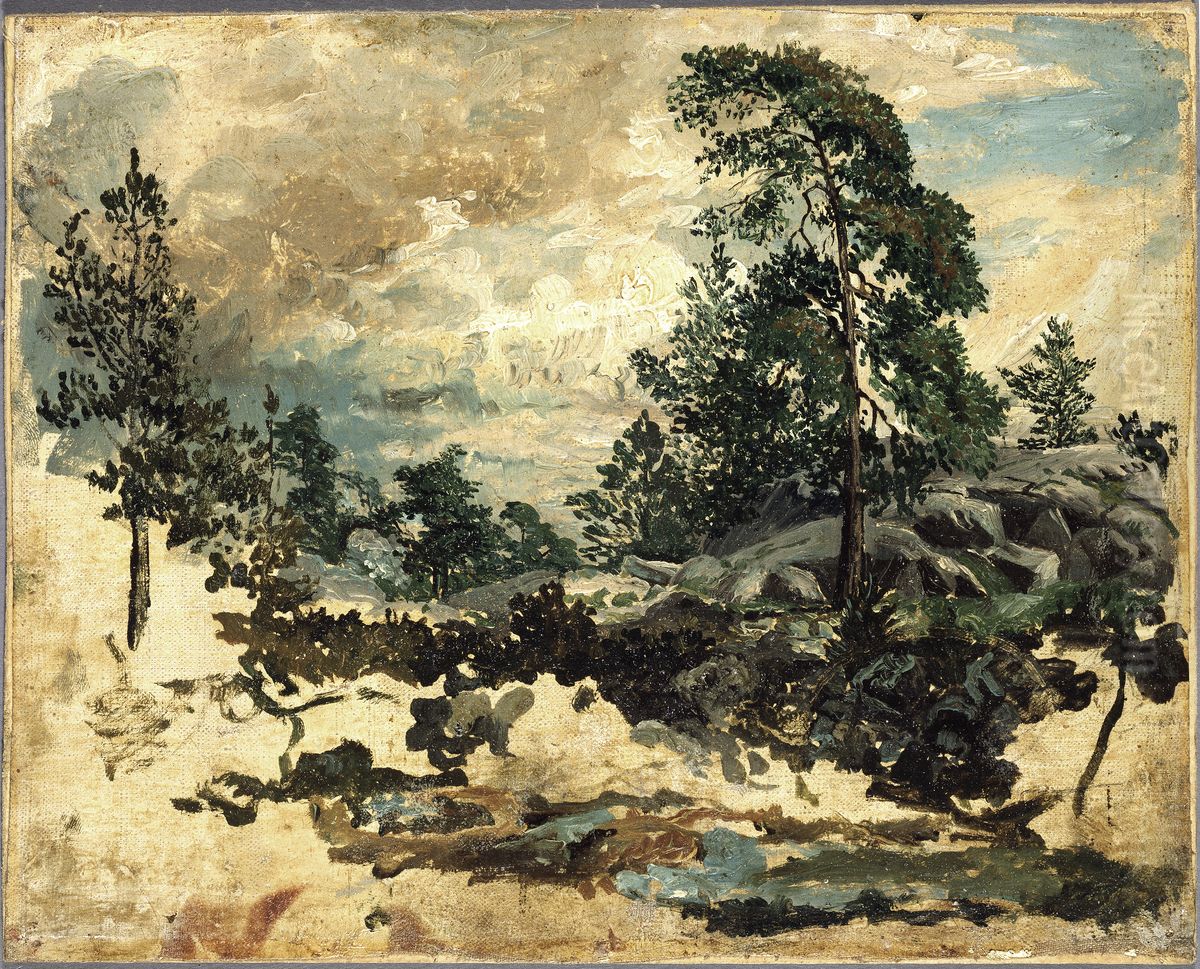 Study of Terrain Oil Painting by Kilian Christoffer Zoll