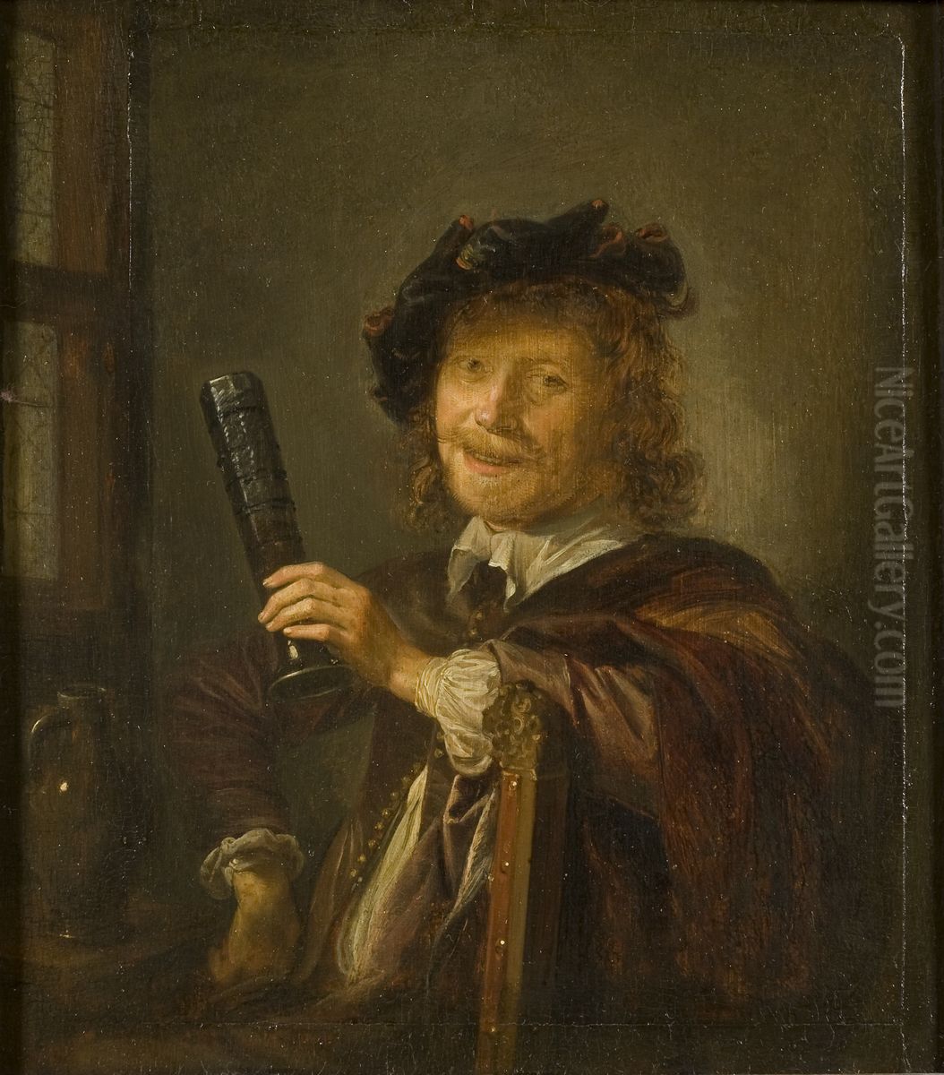 Portrait of a Man, possibly a Self-portrait Oil Painting by Gerrit Dou
