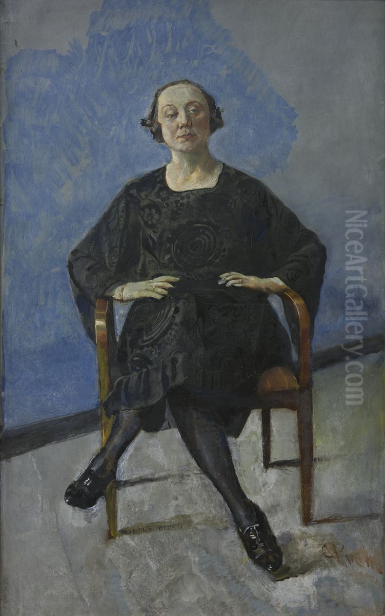 Skadespelerskan Naima Wifstrand Oil Painting by Christian Krohg