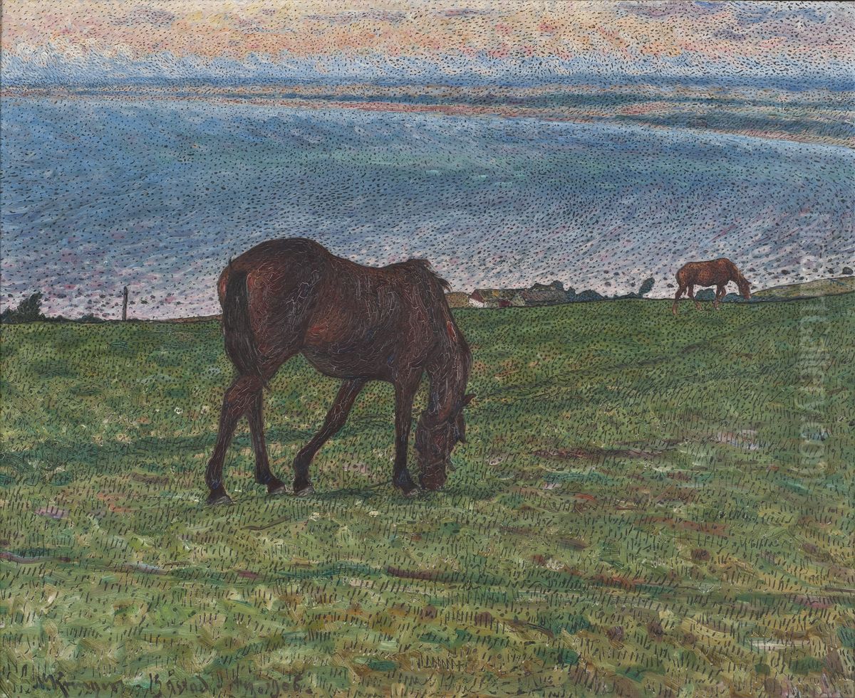 Augustiafton Oil Painting by Nils Kreuger