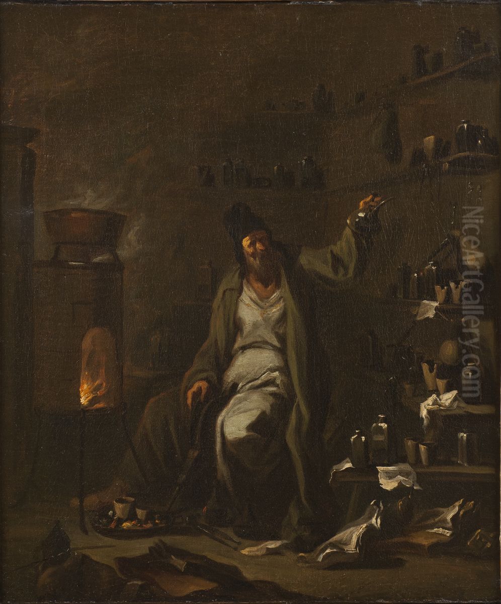 The Alchemist Oil Painting by Alessandro Magnasco
