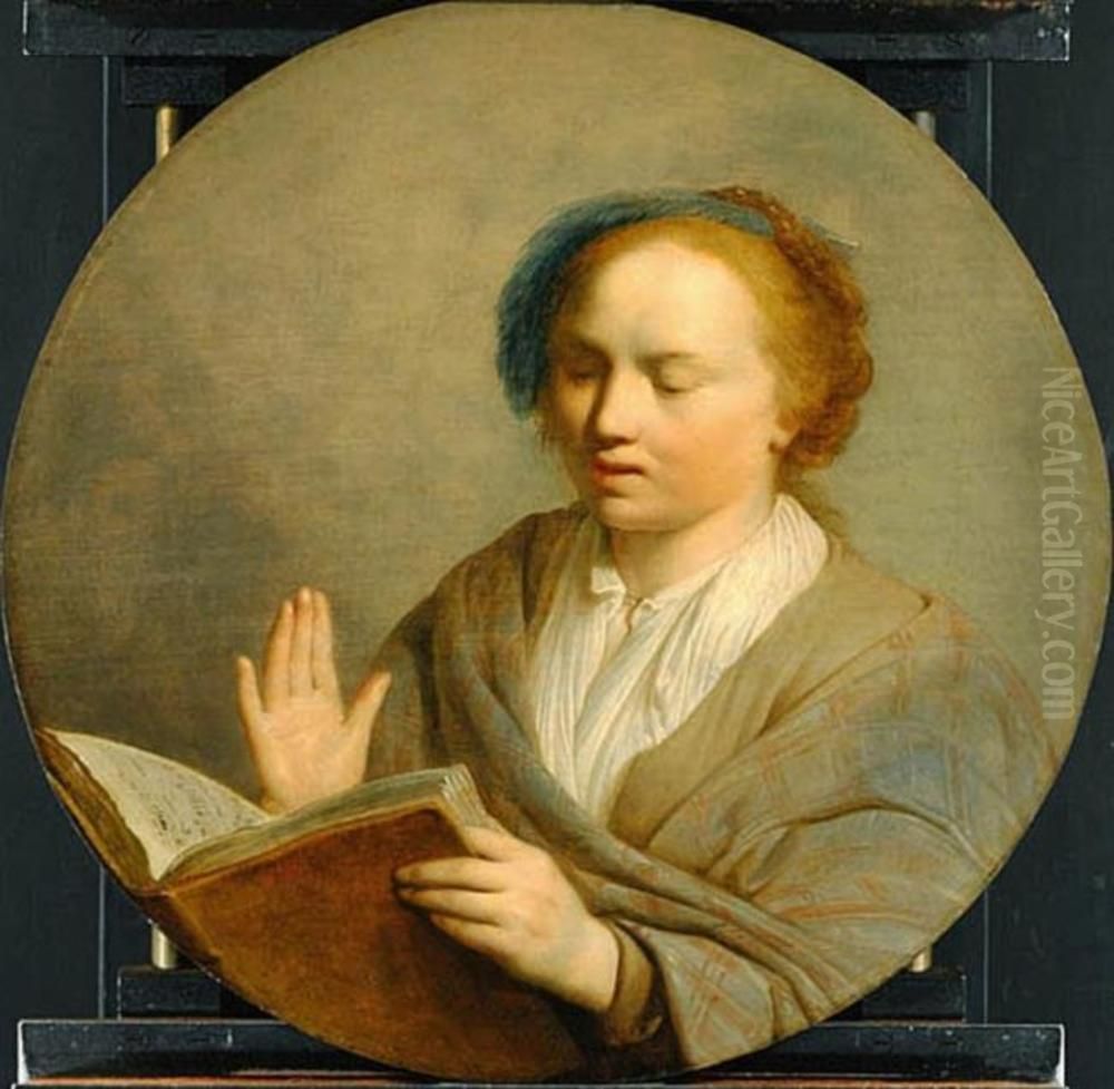 A Girl Singing Oil Painting by Pieter de Grebber