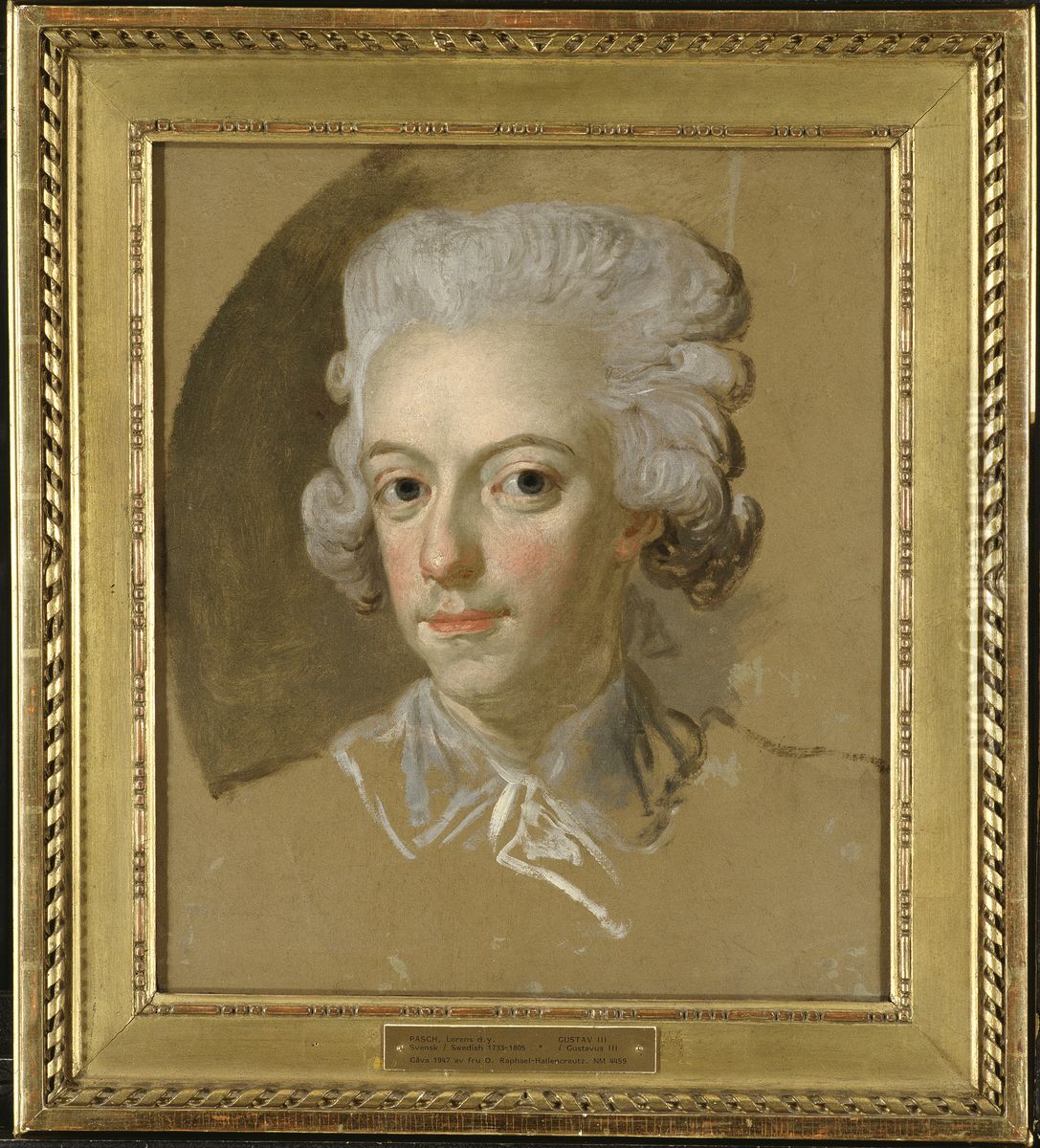 King Gustav III of Sweden. Sketch Oil Painting by Lorens Pasch the Younger