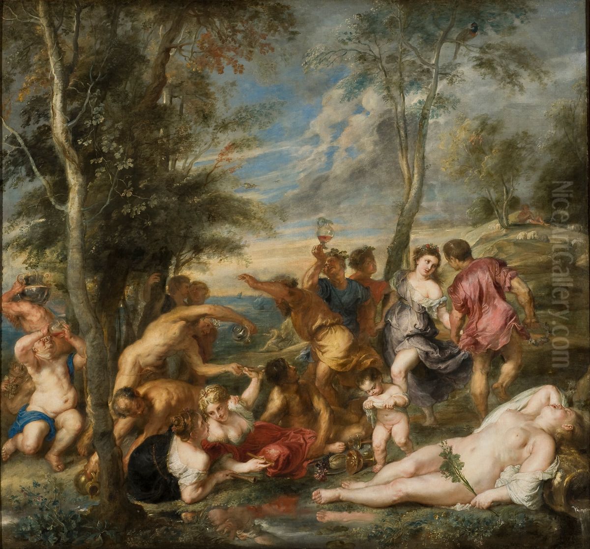 The Andrians Oil Painting by (studio of) Rubens, Peter Paul