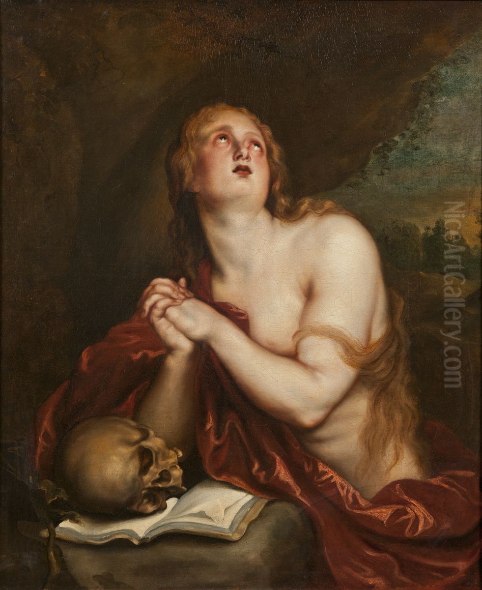 Den botfardiga Magdalena Oil Painting by Sir Anthony Van Dyck
