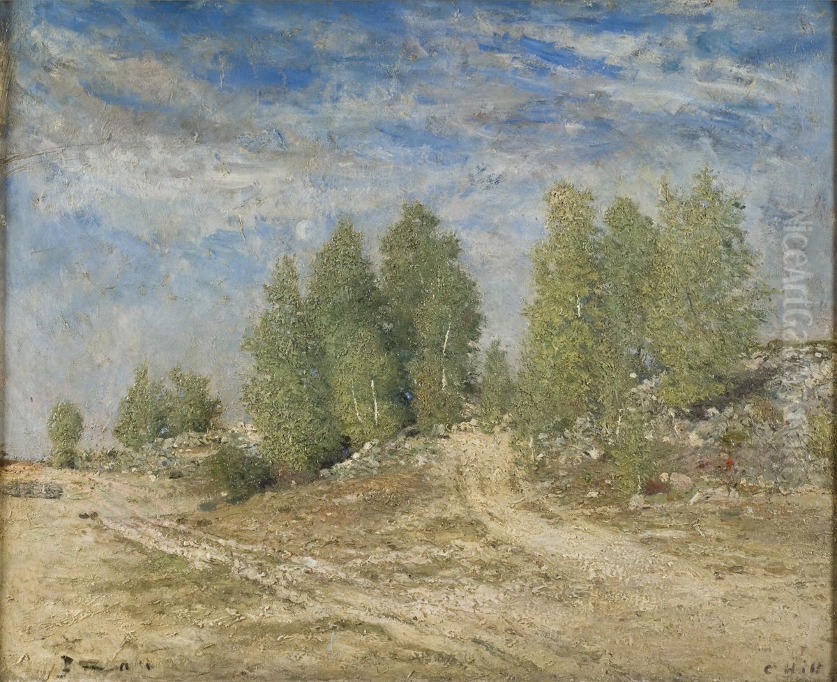 Gravel Slope Oil Painting by Carl Fredrik Hill