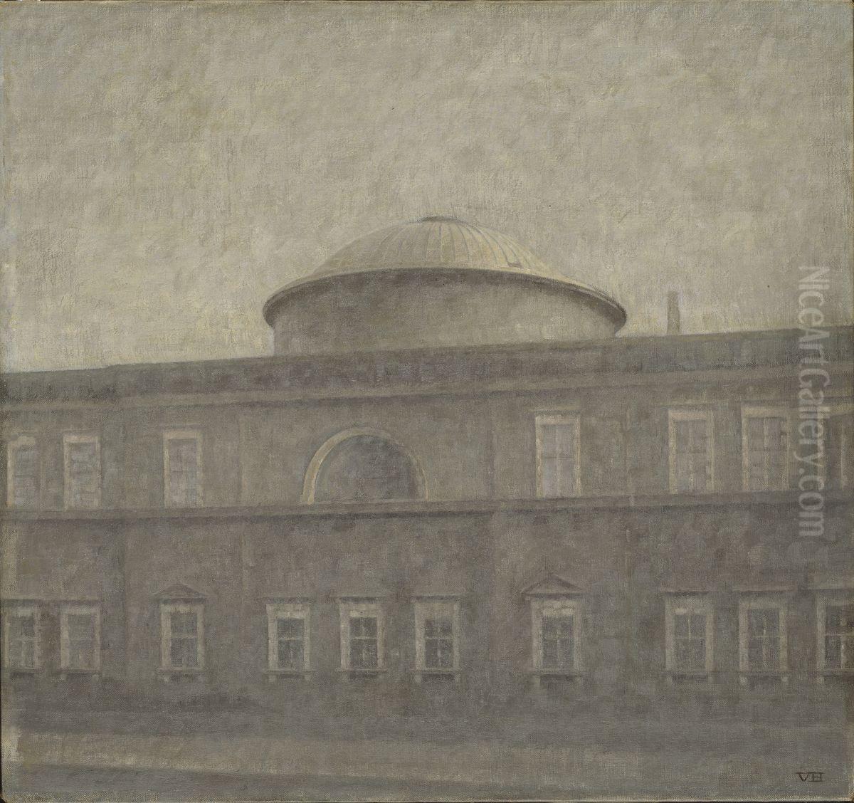 Slottskyrkan i Kopenhamn Oil Painting by Vilhelm Hammershoi