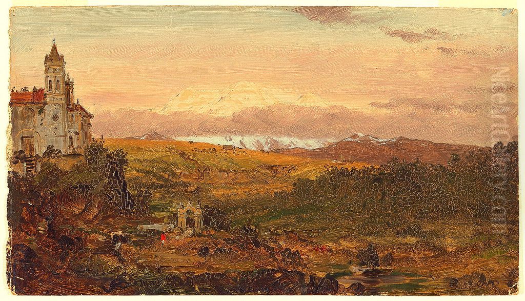 Cathedral, Chillo, Ecuador Oil Painting by Frederic Edwin Church