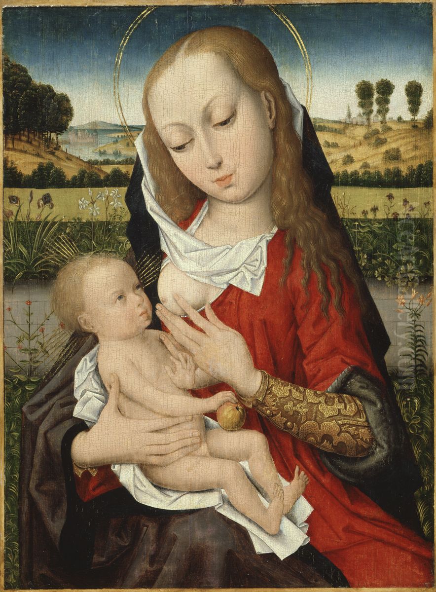 Madonna and Child Oil Painting by Master Of The Legend Of Saint Catherine