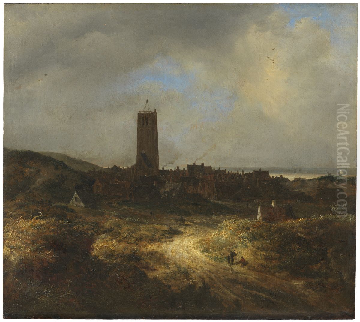 Utsikt over Egmond aan Zee Oil Painting by Jacob Van Ruisdael