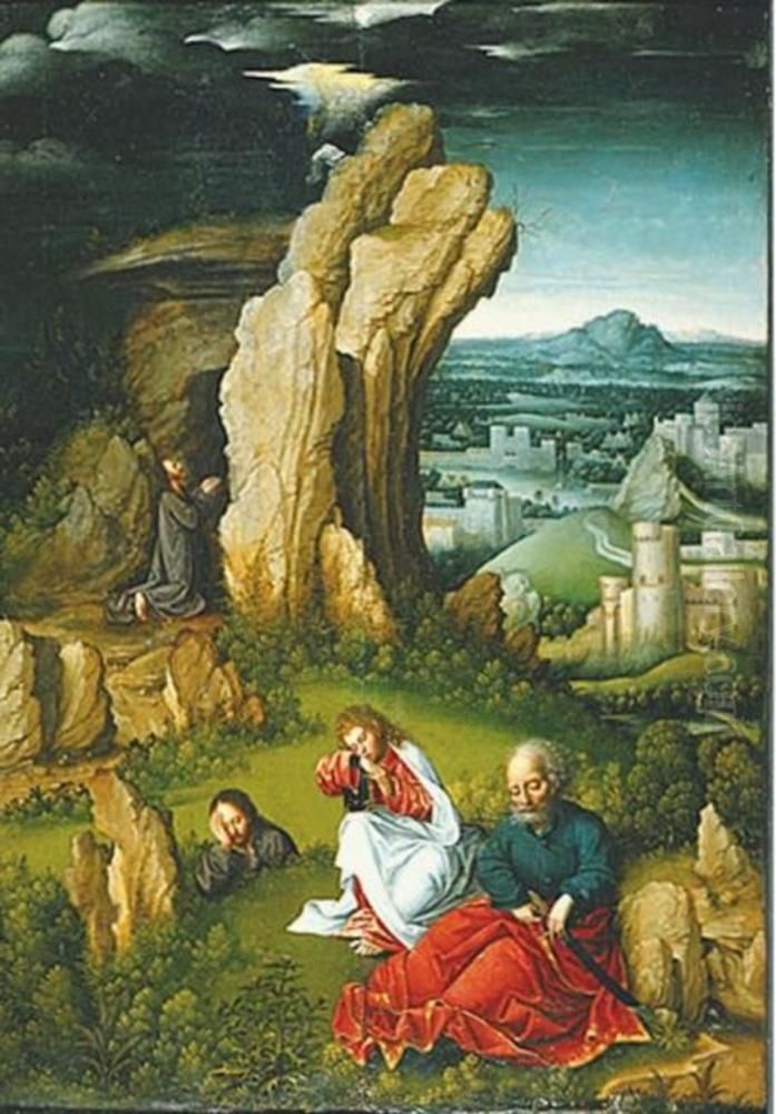 Christ in the Garden of Gethsemane Oil Painting by Joachim Patinir