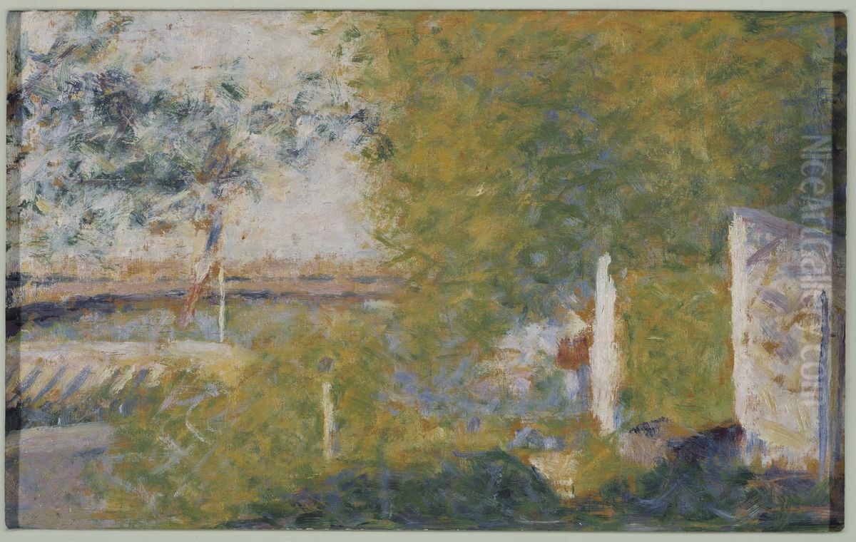 The Bridge at Bineau Oil Painting by Georges Seurat