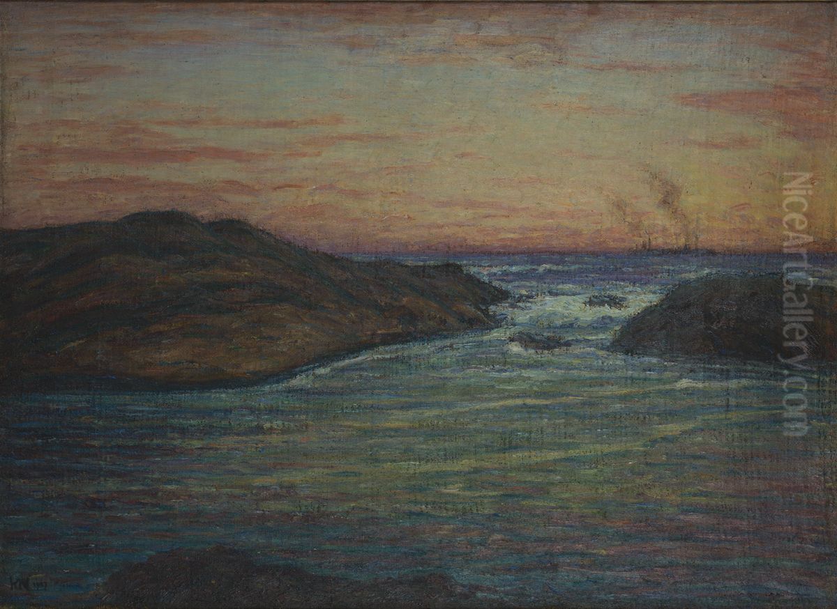 Branningar Oil Painting by Karl Nordstrom