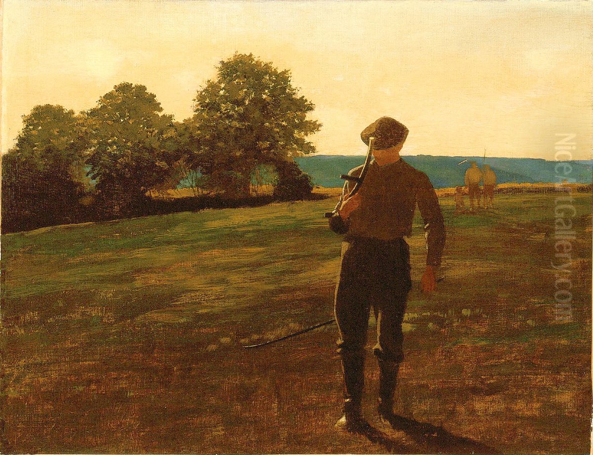 Man With a Scythe Oil Painting by Winslow Homer