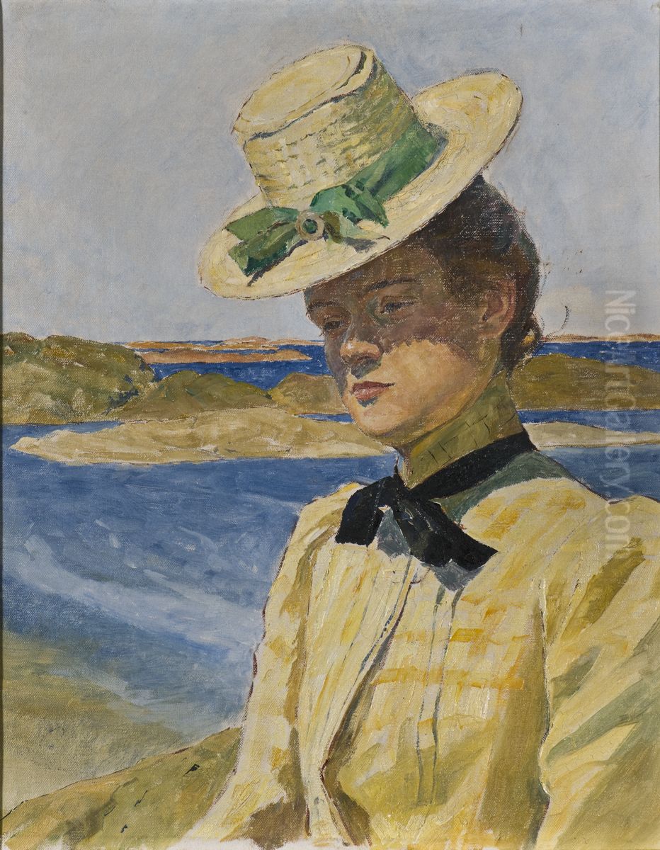 Miss Agnes Cleve Oil Painting by Carl Wilhelm Wilhelmson