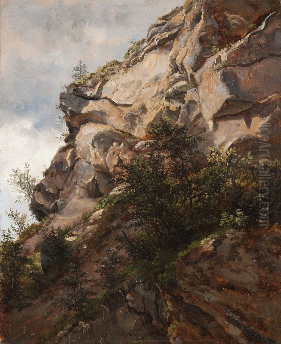 Klipparti fran Berchtesgaden Oil Painting by Thomas Fearnley