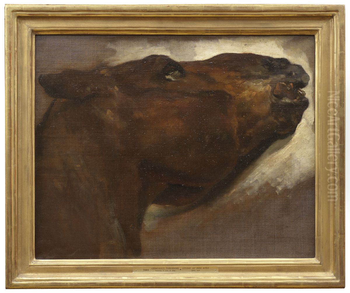 Study of a Dead Horse Oil Painting by Theodore Gericault