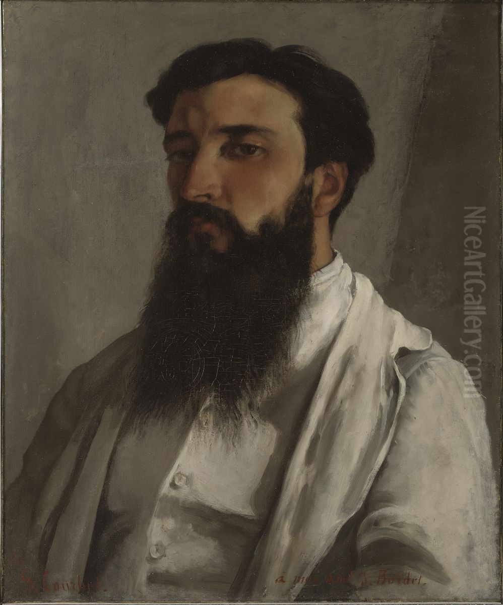 Portrait of Jules Bordet Oil Painting by Gustave Courbet