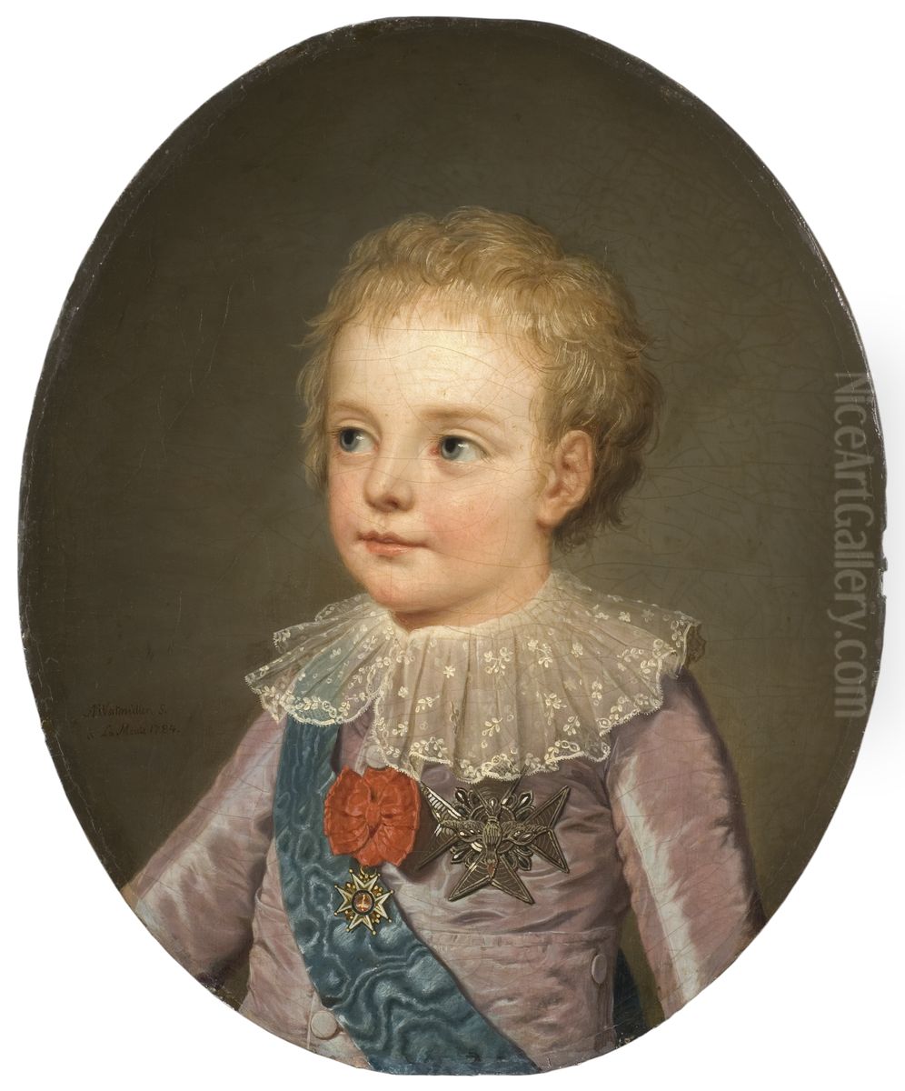 Crownprince, Le Dauphin, Louis-Joseph-Xavier-Francois of France (1781-1789) Oil Painting by Adolf Ulrik Wertmuller
