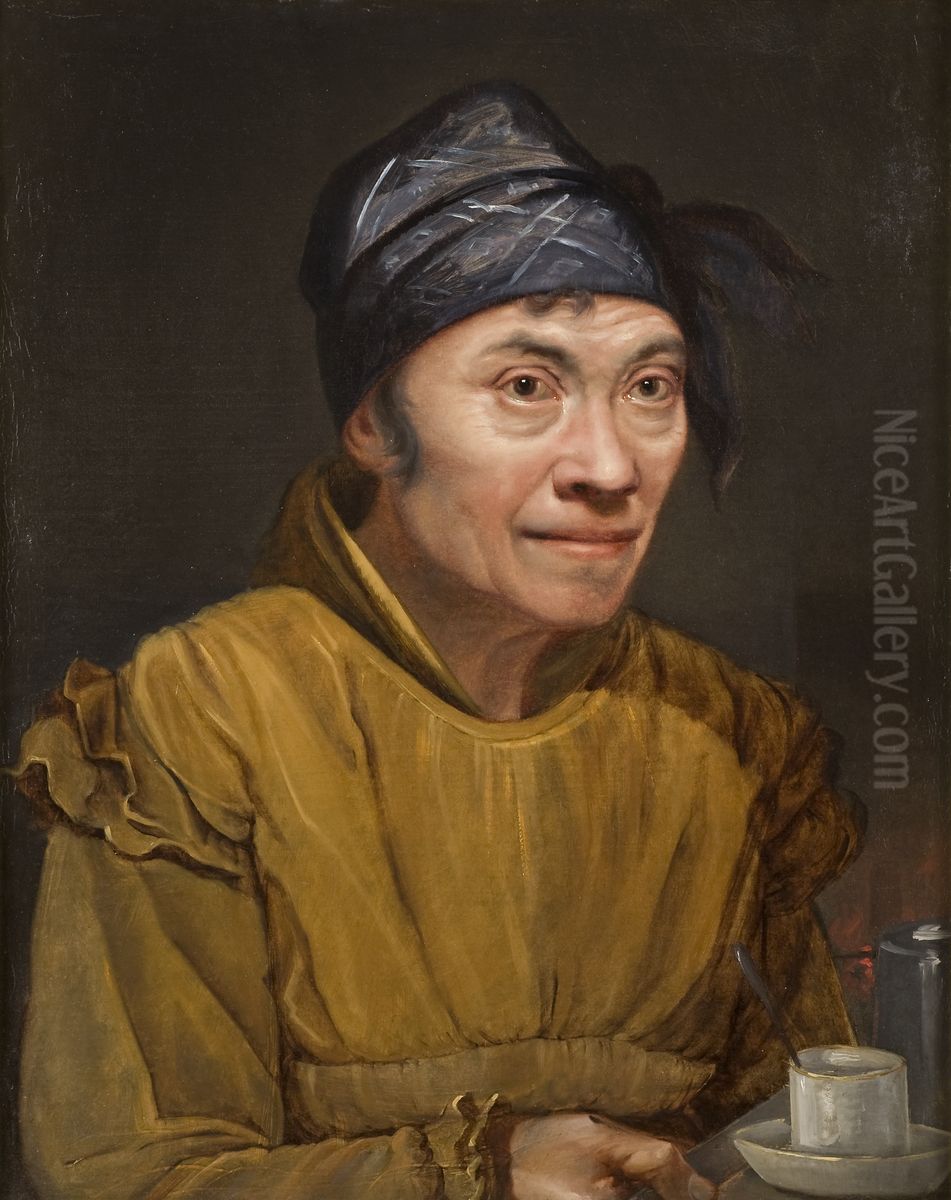 Portratt av Signora Vincensa Oil Painting by Olof Johan Sodermark