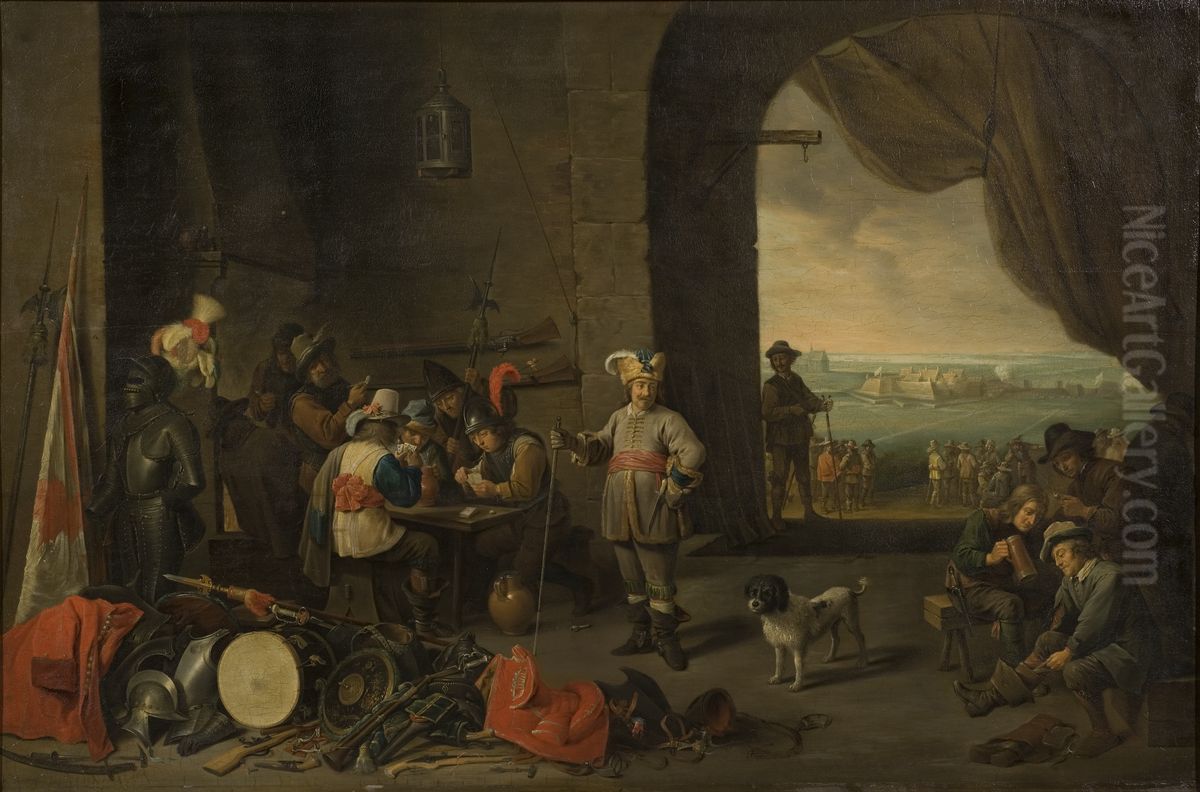 Guards of a Camp Oil Painting by David Teniers the Younger