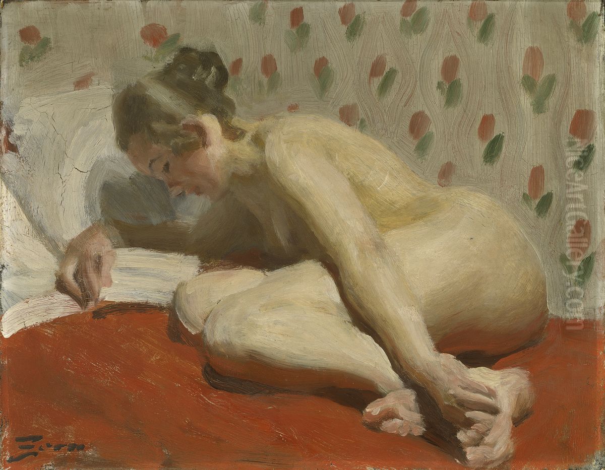 Study of a Nude Oil Painting by Anders Zorn