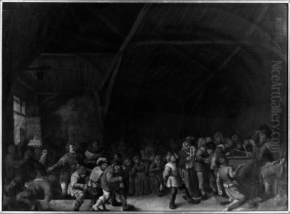 Skolscen Oil Painting by Jan Miense Molenaer