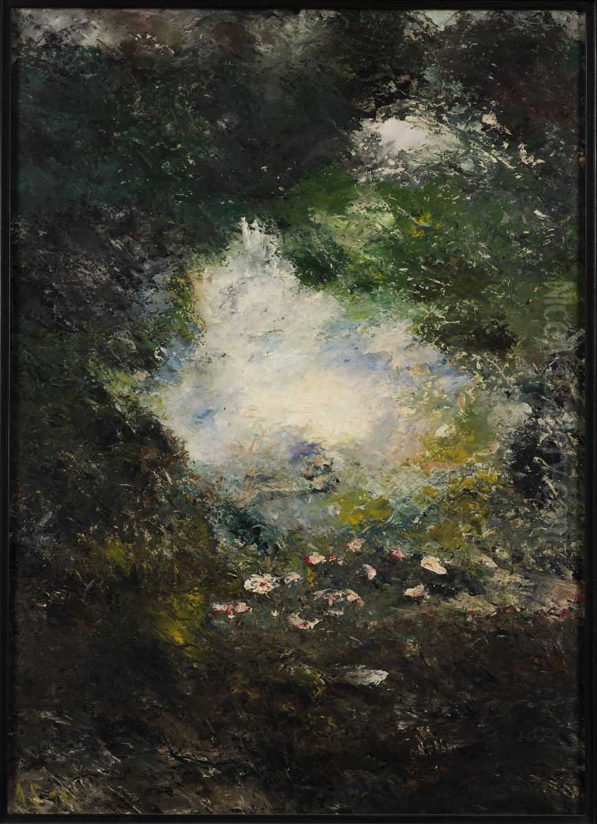 Underlandet Oil Painting by August Strindberg
