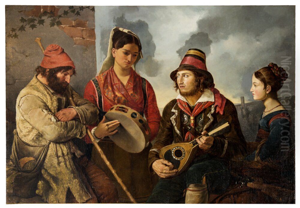 Bandits in Abruzzo Oil Painting by Hjalmar Morner