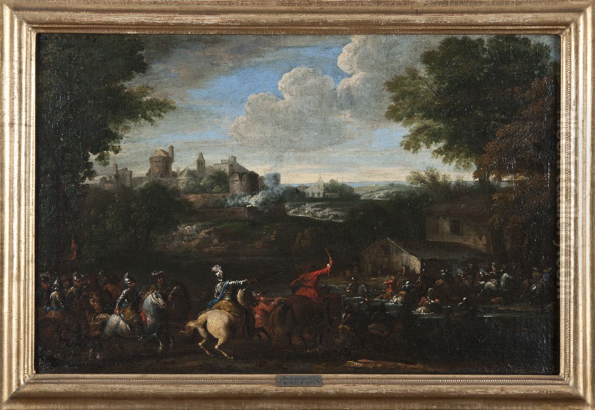 Kavalleristrid Oil Painting by Jacques Courtois