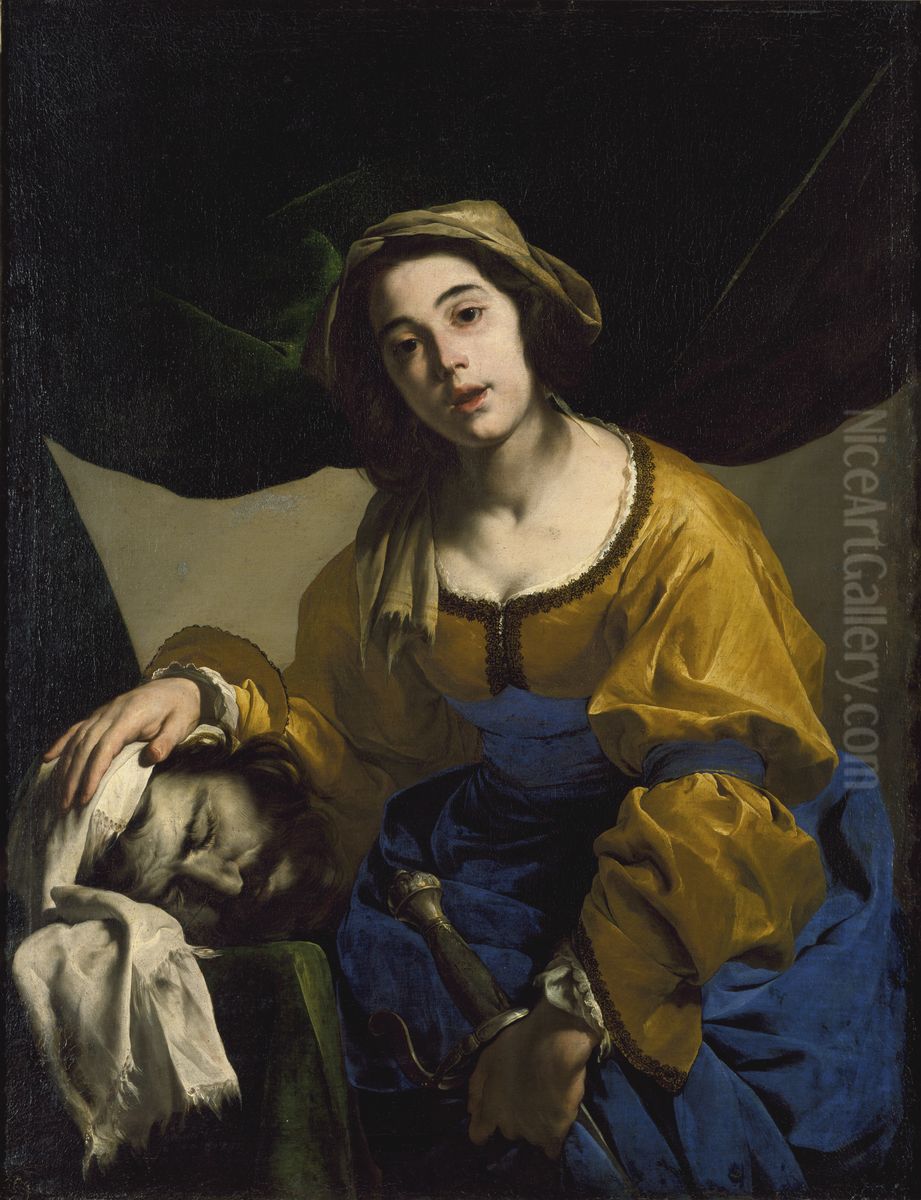 Judith with the Head of Holofernes Oil Painting by Bernardo Cavallino
