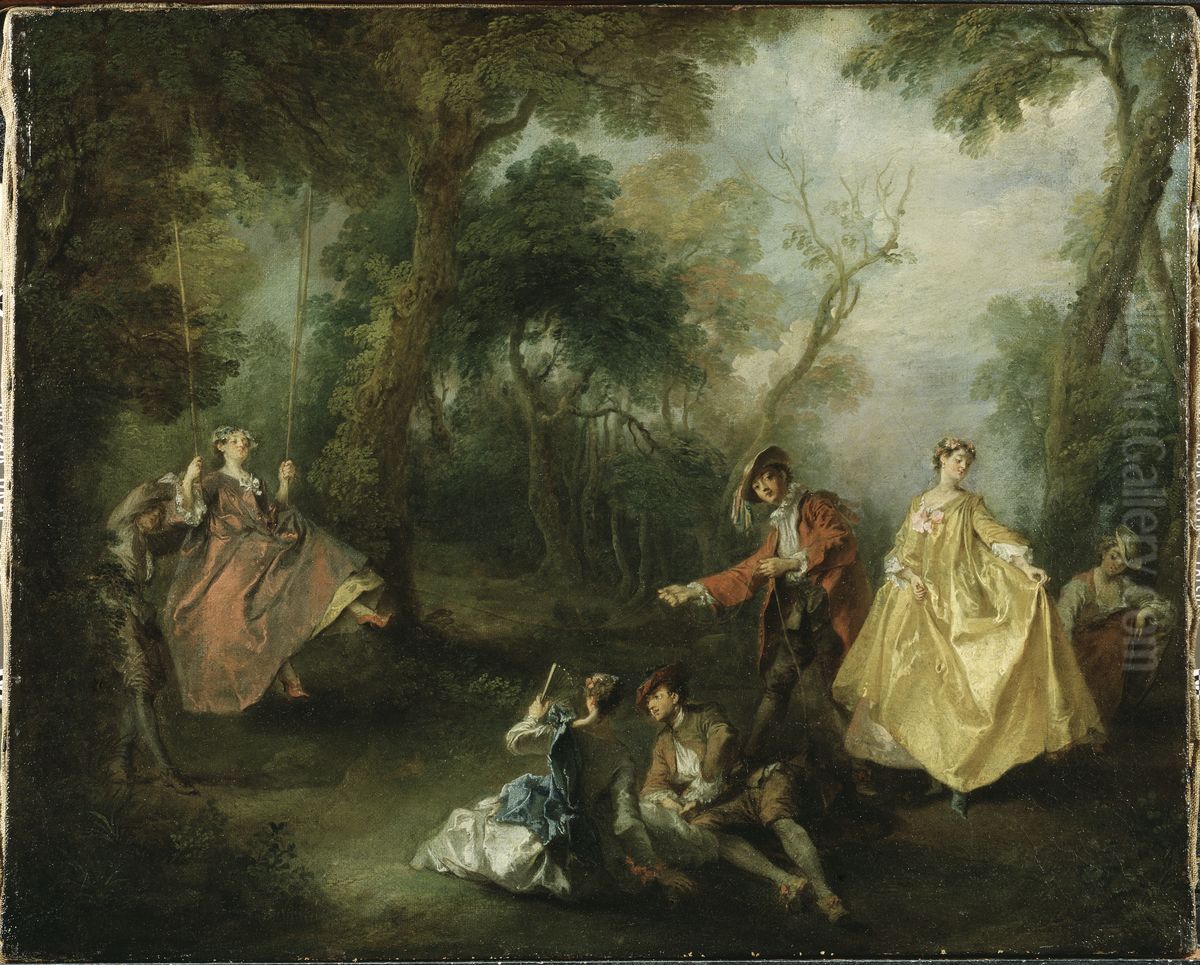 The Swing Oil Painting by Nicolas Lancret