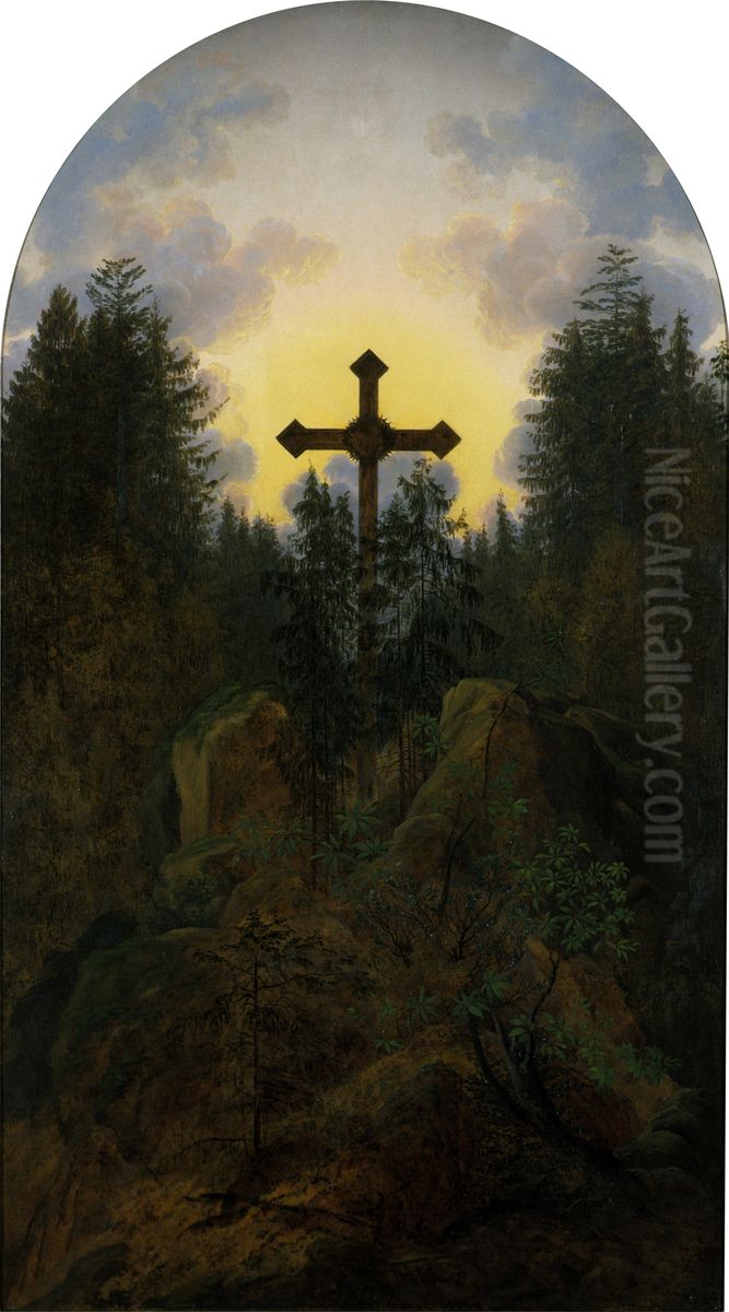 Cross in the mountains Oil Painting by Caspar David Friedrich
