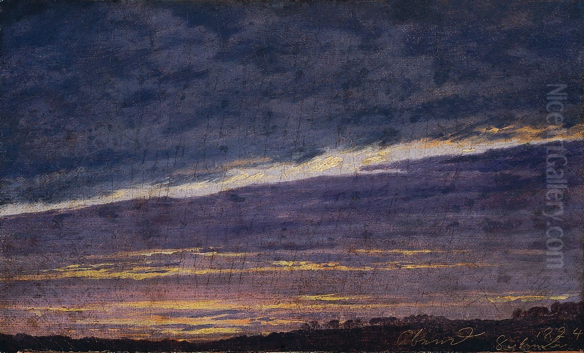 Nightly cloudy sky / Evening Oil Painting by Caspar David Friedrich