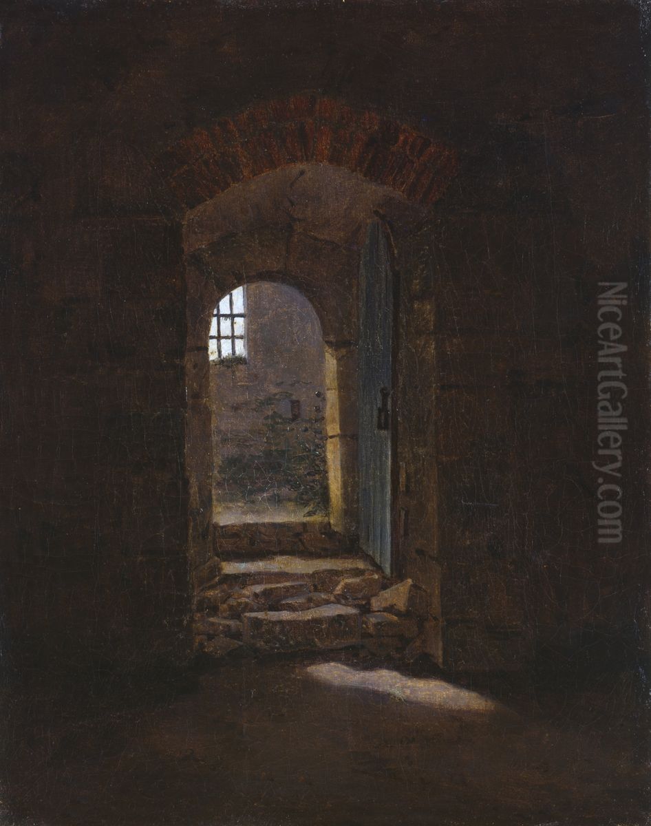Doorway in Meissen Oil Painting by Caspar David Friedrich