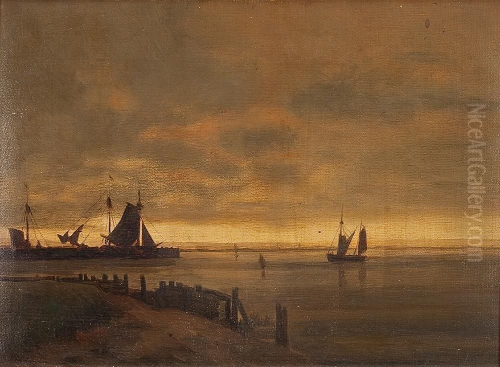 Romantic coastal landscape Oil Painting by Caspar David Friedrich