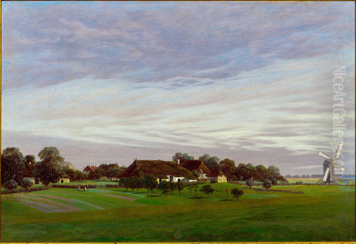 Weite Landschaft (Gegend auf Rugen oder in der Nahe von Greifswald) Oil Painting by Caspar David Friedrich