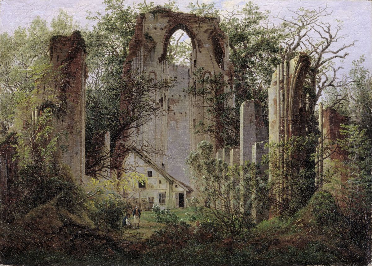 Monastery ruin Eldena Oil Painting by Caspar David Friedrich