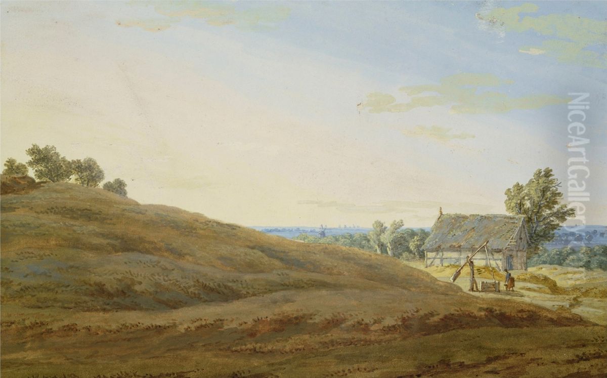 Hut with a well on Rugen Oil Painting by Caspar David Friedrich