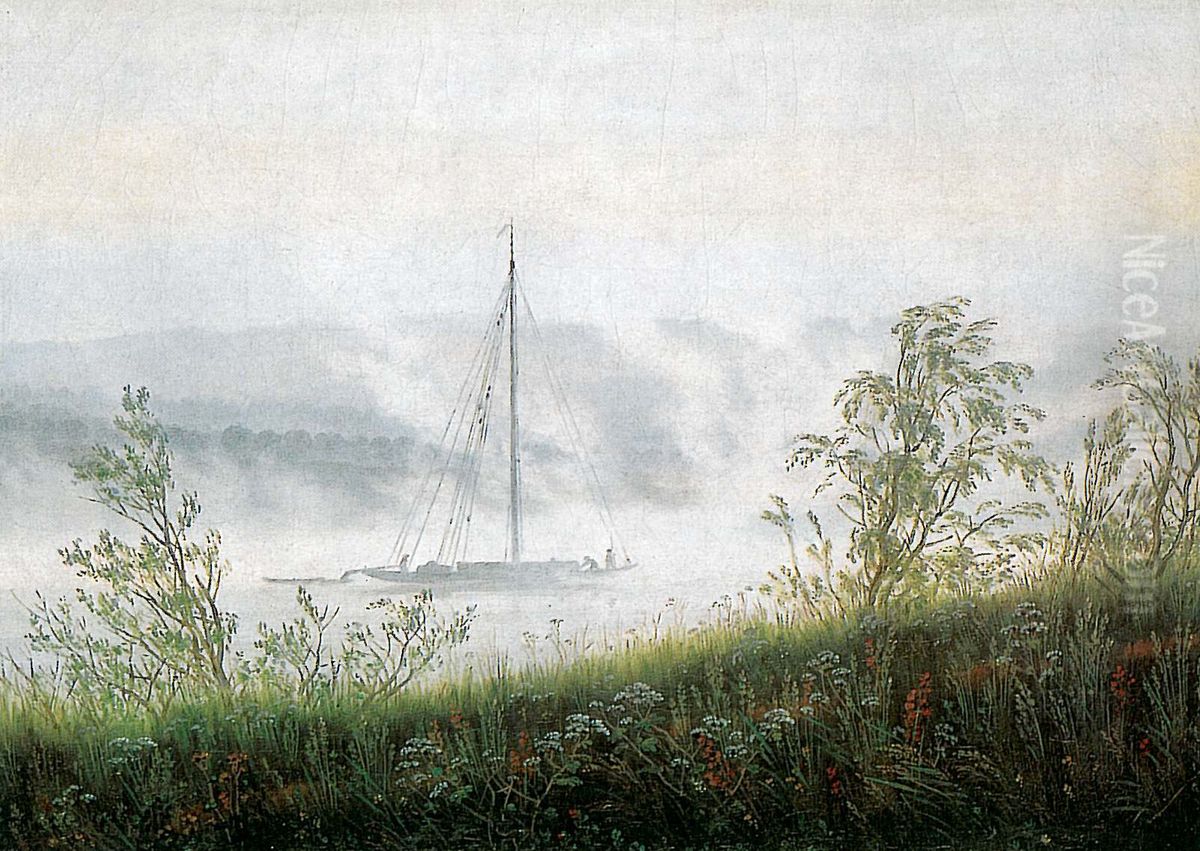 Flussufer im Nebel Oil Painting by Caspar David Friedrich