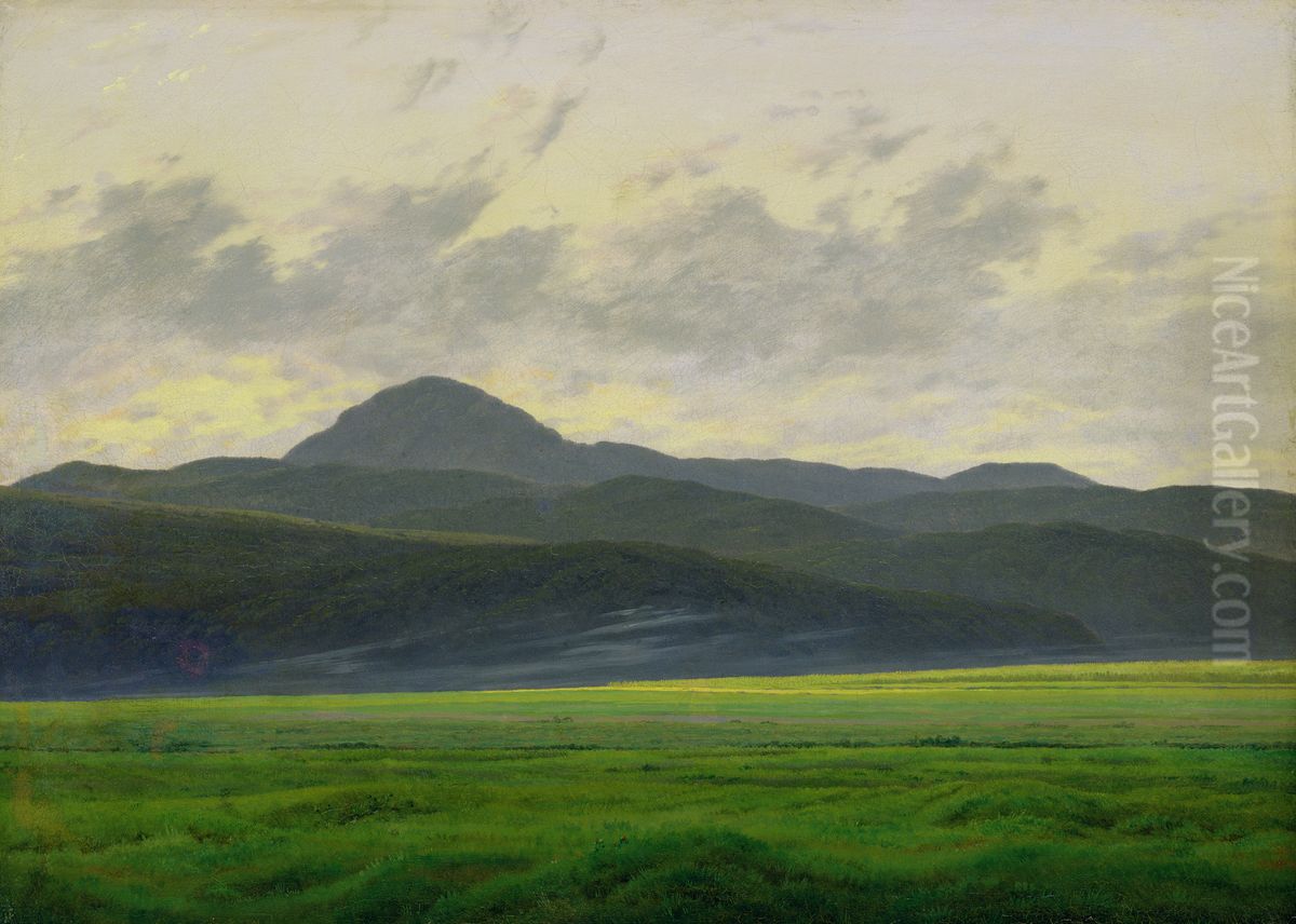 Landscape in the Giant mountain, Bohemia / Mountainous landscape Oil Painting by Caspar David Friedrich