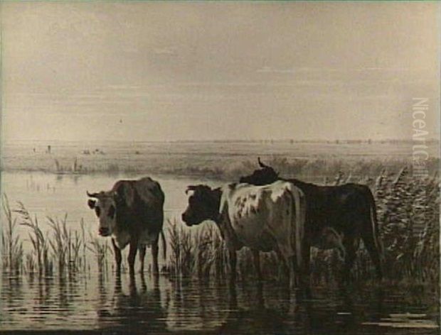 Early Morning on the Lakes Oil Painting by Pieter Stortenbeker