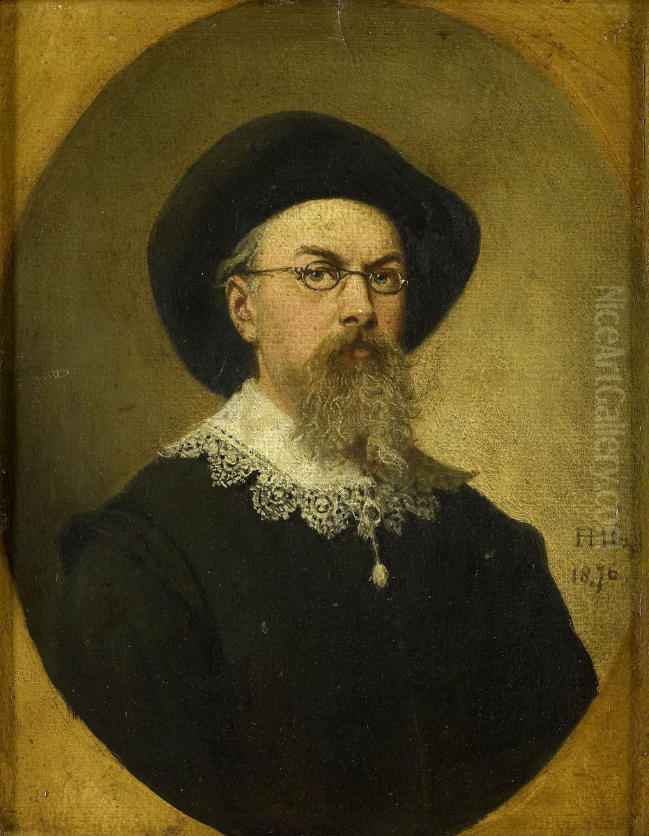 Self Portrait Oil Painting by Hendrik Hollander