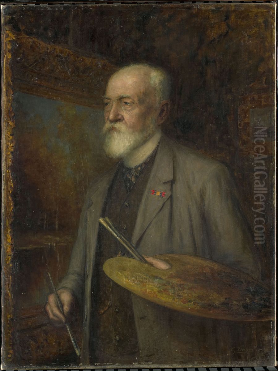 Johannes Gijsbert Vogel (1828-1915), Painter Oil Painting by Gijsbertus Derksen