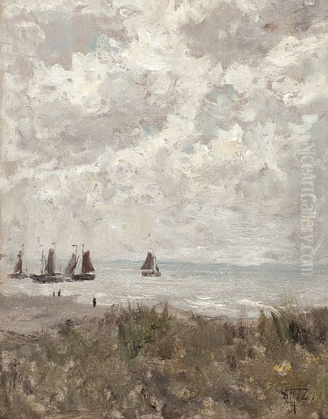 Seascape Oil Painting by David Adolph Constanz Artz