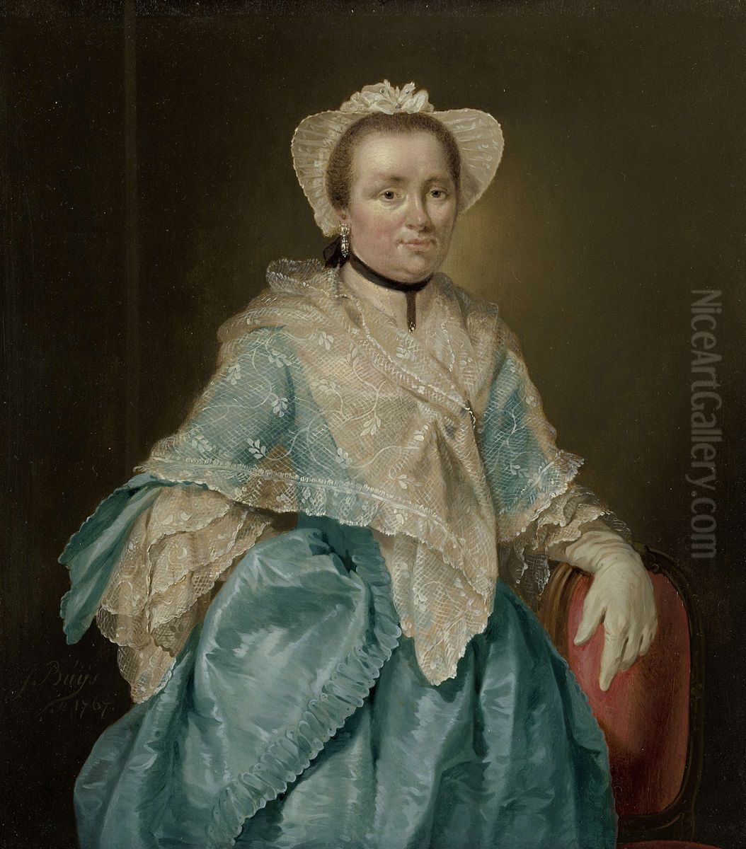 Portret van Elisabeth Troost (1730-1790), echtgenote van Cornelis Ploos van Amstel Oil Painting by Jacobus Buys