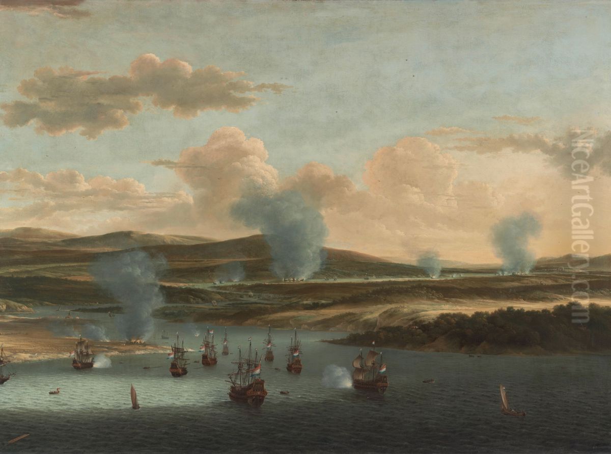 Battle of Medway Oil Painting by Willem Schellinks