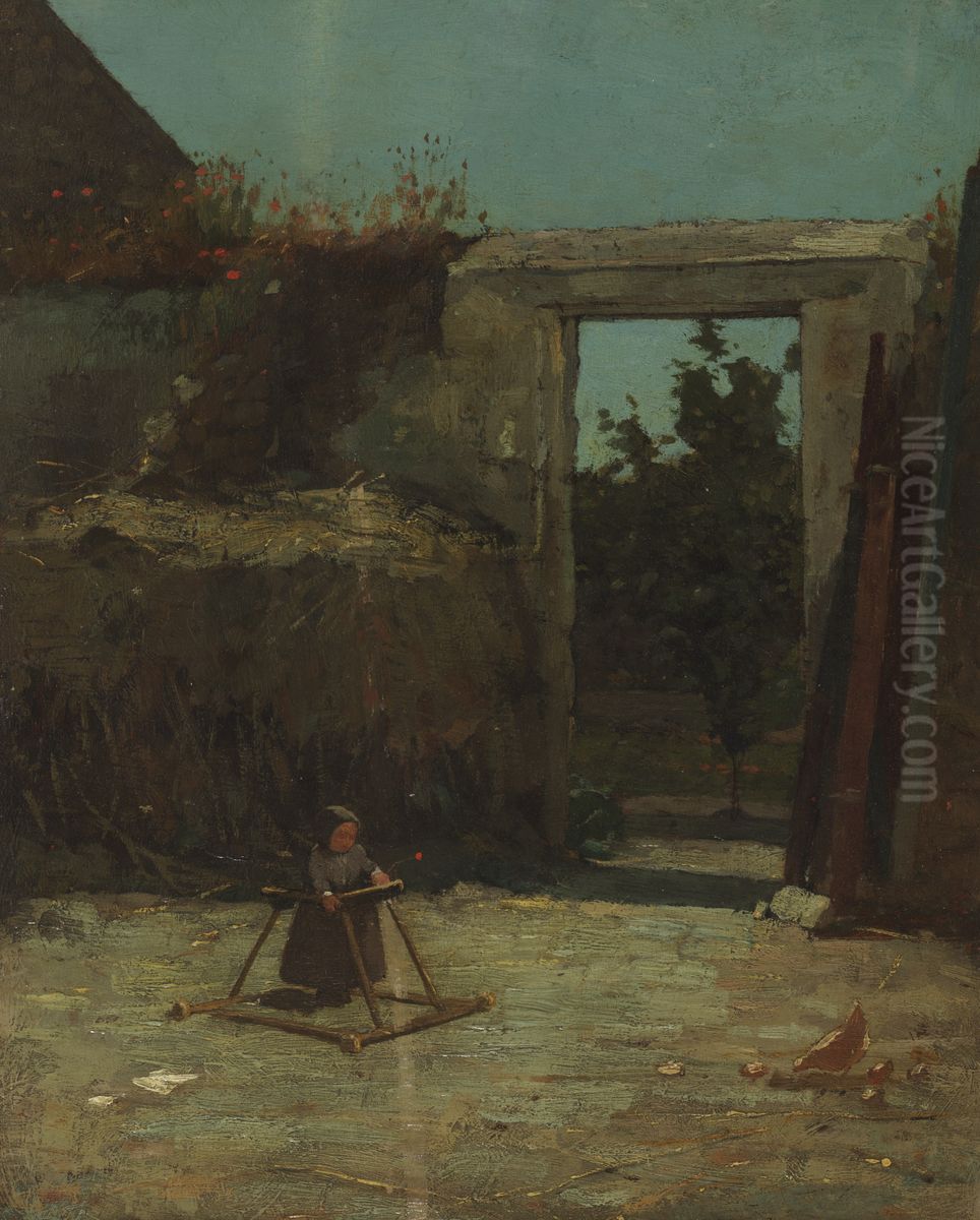 The French Farmyard Oil Painting by Winslow Homer